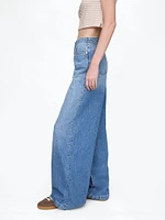 Mid Rise Cargo Baggy Jeans