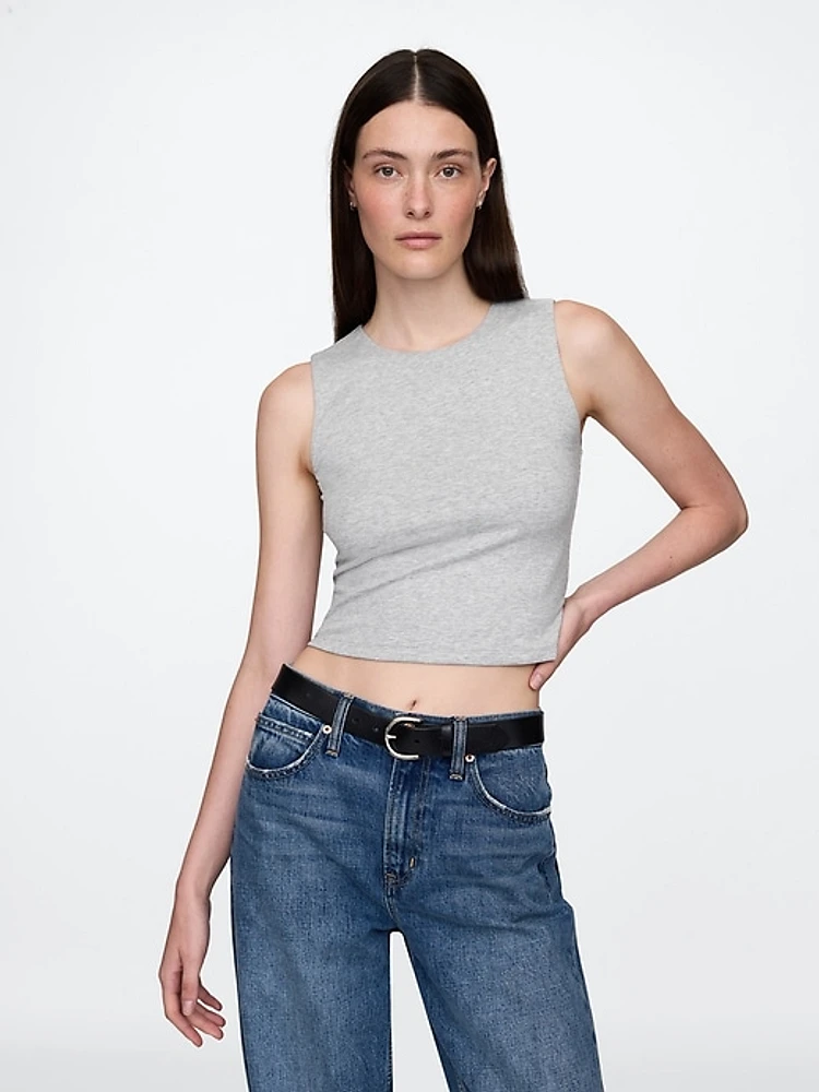 CloseKnit Jersey Cropped Shell Tank Top