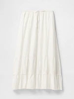 Easy Tiered Eyelet Maxi Skirt