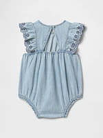 Baby Denim Ruffle Bubble Shorty