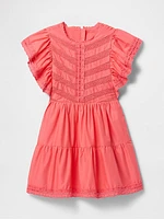 Kids Lace Tiered Ruffle Dress