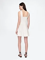 Linen-Blend Mini Dress