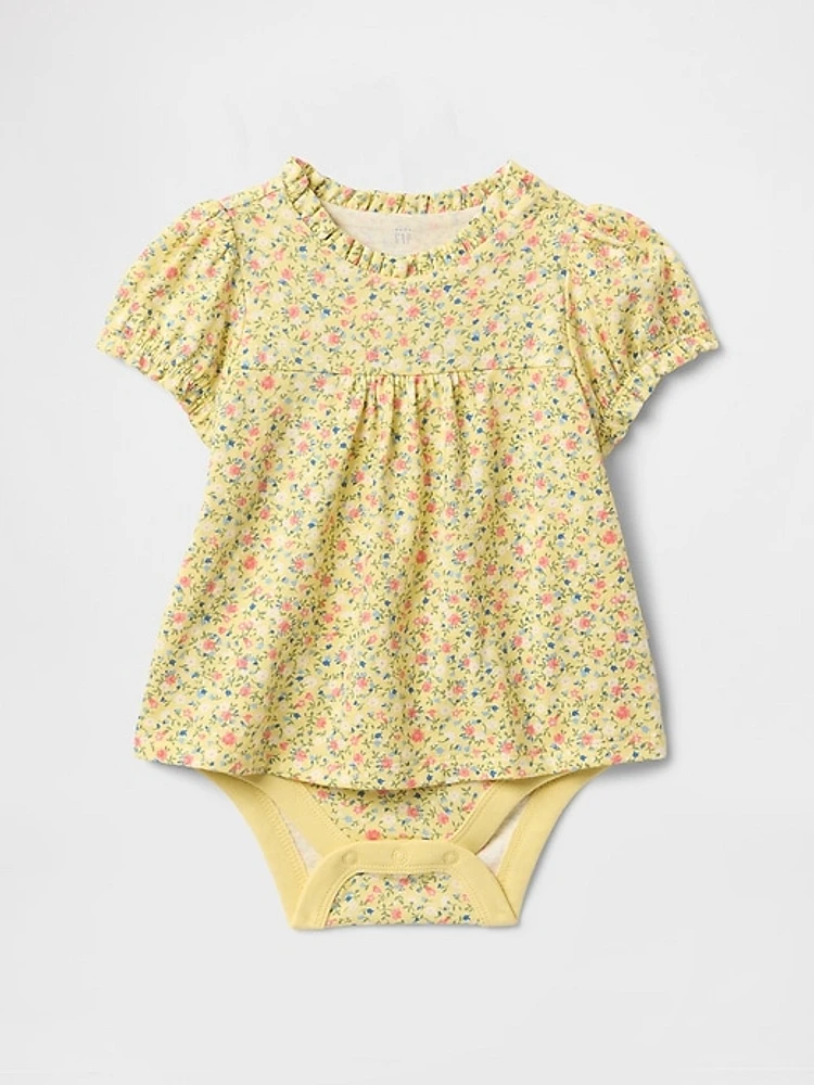 Baby Puff-Sleeve Shirt Bodysuit