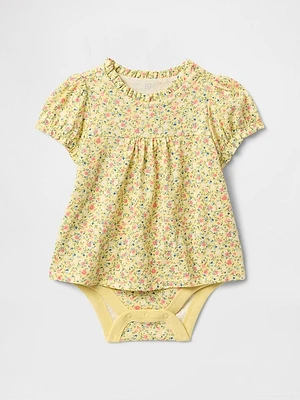 Baby Puff-Sleeve Shirt Bodysuit