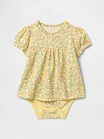 Baby Puff-Sleeve Shirt Bodysuit