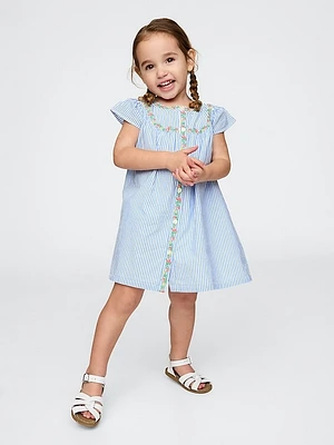 Baby & Toddler Flutter-Sleeve Shirtdress