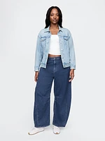 High Rise Knit Horseshoe Jeans