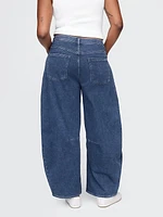 High Rise Knit Horseshoe Jeans