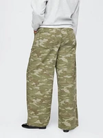 Mid Rise Cargo Baggy Jeans