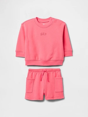 Baby Vintage Soft Logo Sweat Shorts Set