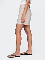 365 High Rise Linen-Blend Shorts