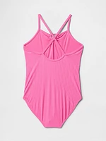 Kids One-Piece Rib Swimsuit