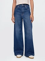 Sky High Rise Stride Wide-Leg Jeans