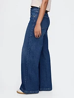 Sky High Rise Stride Wide-Leg Jeans