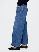 High Rise Stride Wide-Leg Ankle Jeans