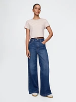 Sky High Rise Stride Wide-Leg Jeans