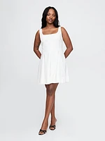 Linen-Blend Mini Dress