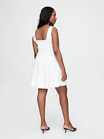 Linen-Blend Mini Dress