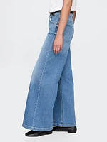 Sky High Rise Stride Wide-Leg Jeans