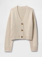 Cropped V-Neck Cardigan