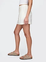 365 High Rise Linen-Blend Shorts