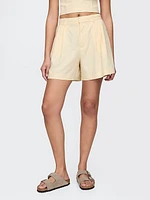 365 High Rise Linen-Blend Shorts