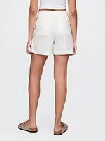 365 High Rise Linen-Blend Shorts