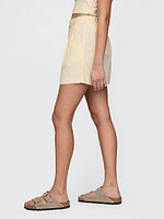 365 High Rise Linen-Blend Shorts