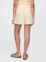 365 High Rise Linen-Blend Shorts