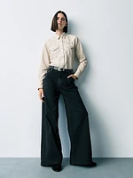 High Rise Stride Wide-Leg Jeans