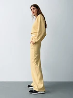 Seamed Wide-Leg Sweatpants