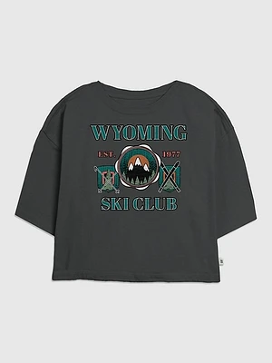 Kids Wyoming Ski Club Graphic T-Shirt