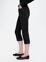 High Rise Cropped Capri Jeans