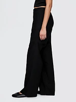 365 High Rise Linen-Blend Trousers