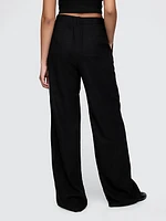 365 High Rise Linen-Blend Trousers