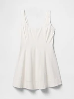 Linen-Blend Mini Dress