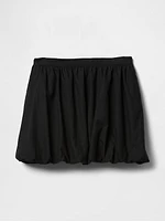 Linen-Blend Bubble Mini Skirt