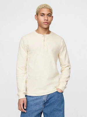 Double-Knit Henley T-Shirt