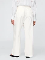 365 High Rise Linen-Blend Trousers