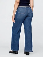 Sky High Rise Stride Wide-Leg Jeans