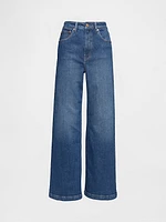 Sky High Rise Stride Wide-Leg Jeans