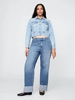 Mid Rise Cuffed '90s Loose Jeans