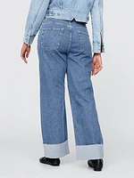 Mid Rise Cuffed '90s Loose Jeans