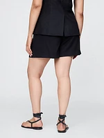 365 High Rise Linen-Blend Shorts