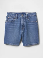 4.75" High Rise A-Line Denim Short