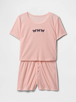 Kids Recycled PJ Shorts Set