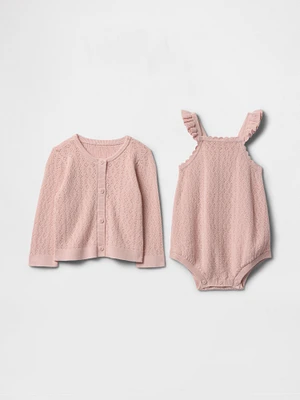 Baby Cardigan Sweater Outfit Set