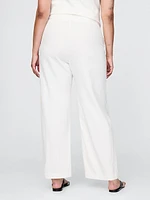 Linen-Blend Relaxed Straight Ankle Pants