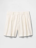 365 High Rise Linen-Blend Shorts