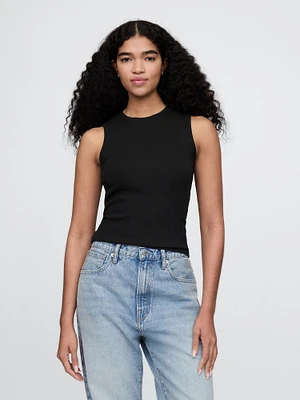 Modern Rib High-Neck Top